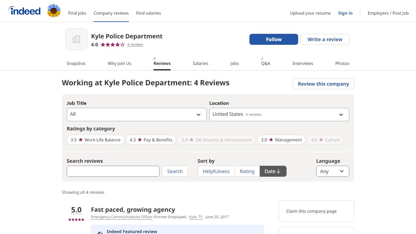 Working at Kyle Police Department: 4 Reviews - indeed.com